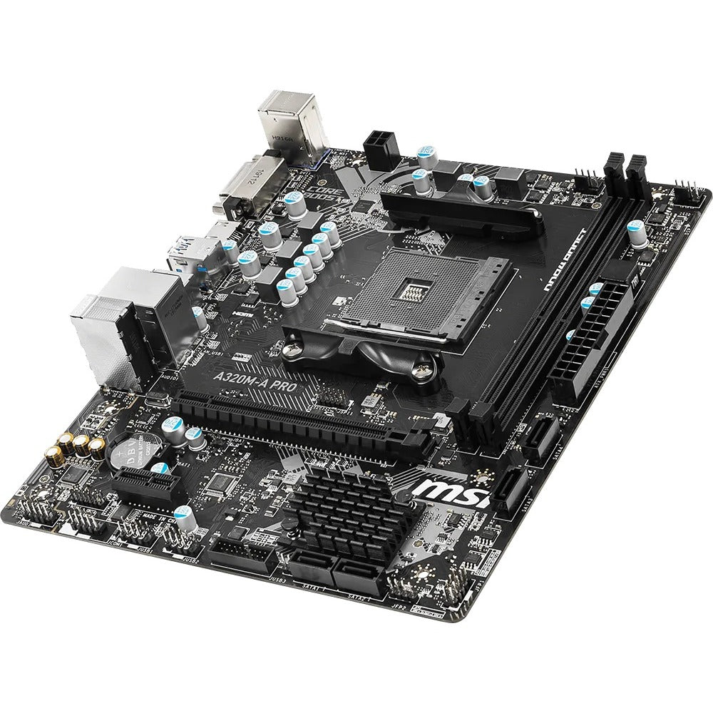 MSI A320M-A PRO Micro-ATX Motherboard – AMD A320, AM4, DDR4