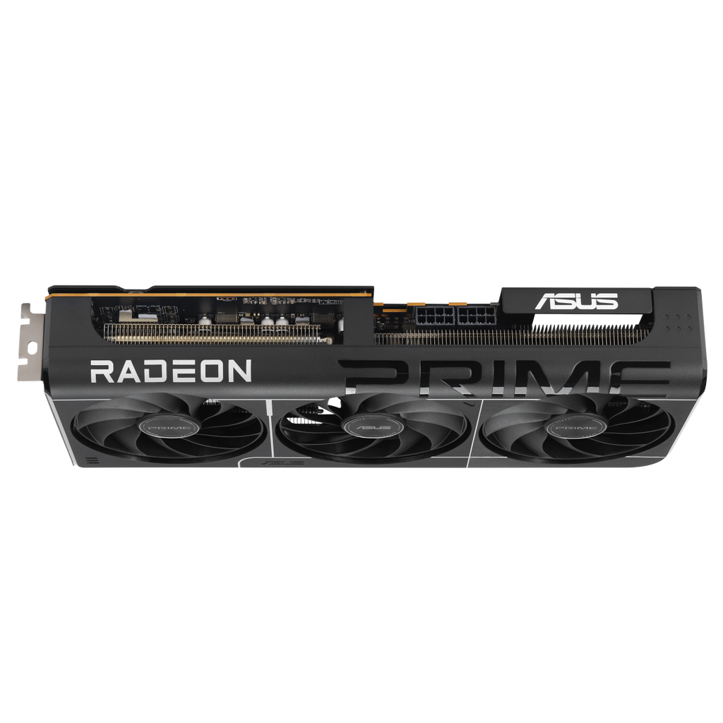 ASUS Prime Radeon RX 9070 GRE EVO OC Edition 12GB GDDR6 Graphics Card - side view with power connectors