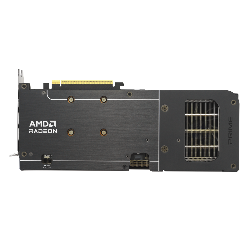 ASUS Prime Radeon RX 9060 XT 16GB GDDR6 OC Edition Graphics Card - back and backplate