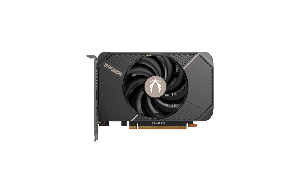 Zotac GeForce RTX 5050 SOLO 8GB graphics card angled view